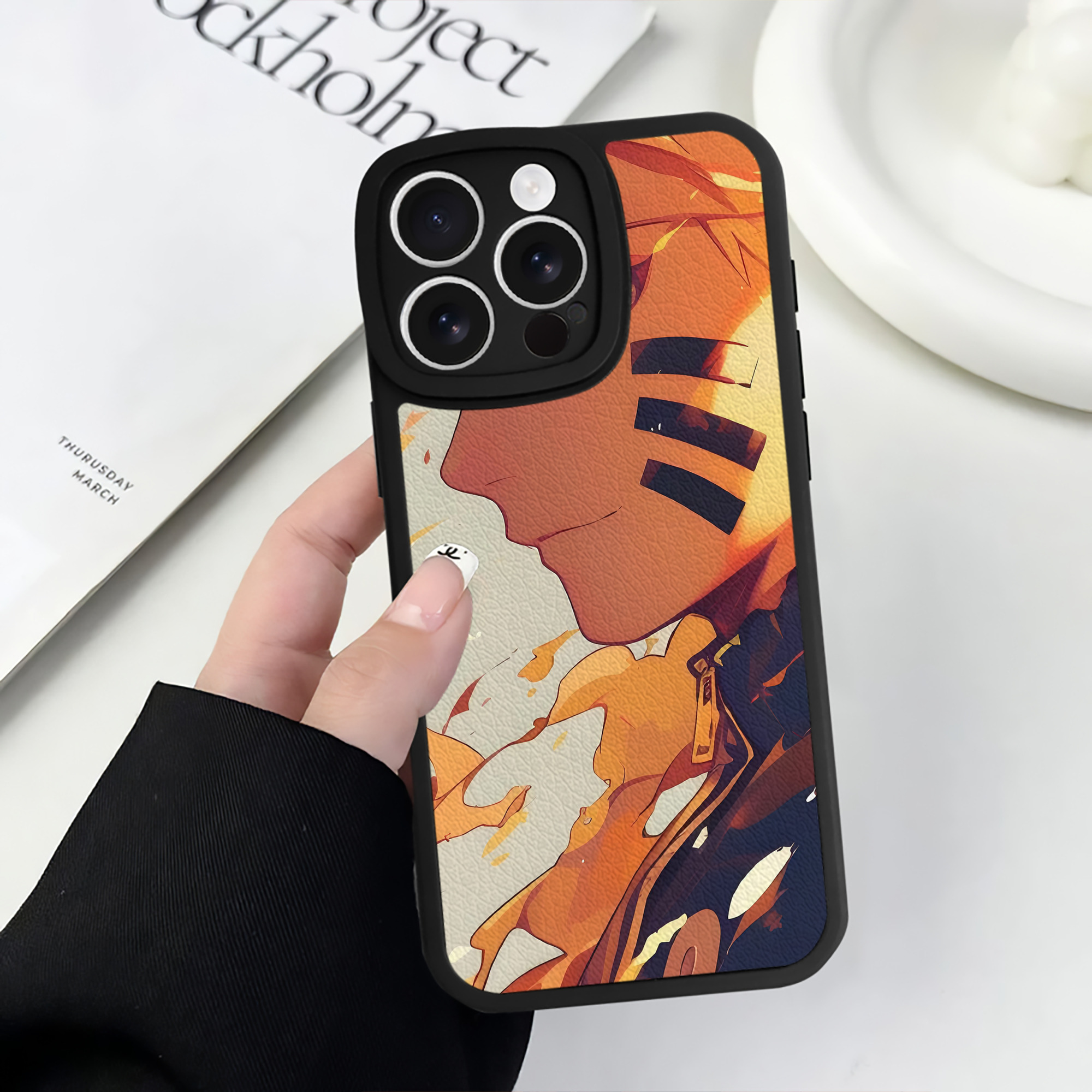 （画像用） NARUTO -ナルト- NARUTO -ナルト- 疾風伝 【iPhone 16シリーズ対応】シリコンスマホケース（レザー調） 材質：シリコン